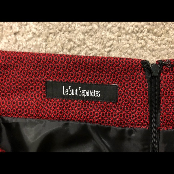 Le Suit Separates Skirt Sz 22W Elegance Classic Red Pencil Straight - Picture 11 of 12